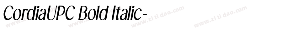 CordiaUPC Bold Italic字体转换